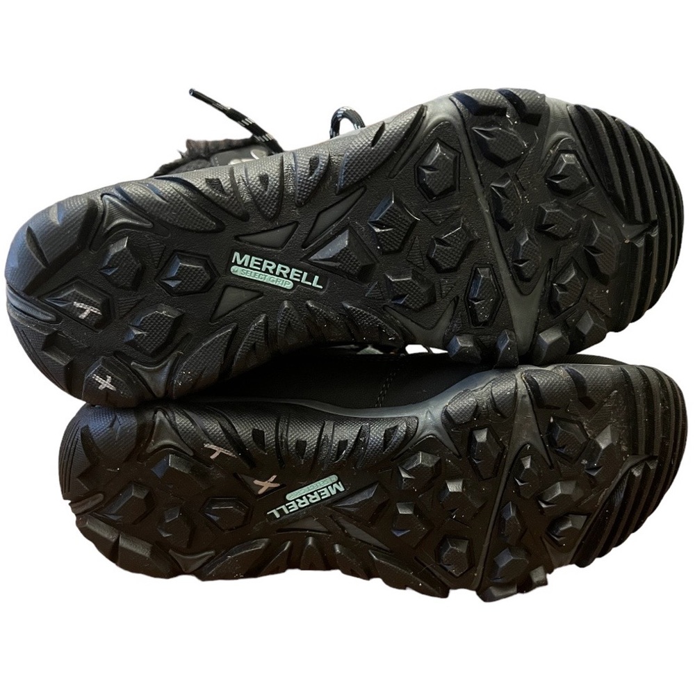 Merrell Thermo Fractal Mid Waterproof Black Winter Boots Women’s Size 7.5 - Picture 4 of 7